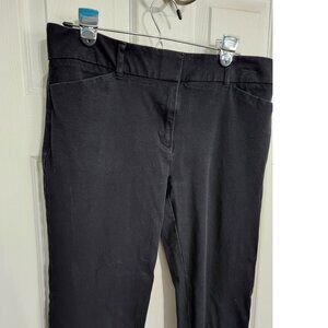 Black stretch ankle pants - long TALL